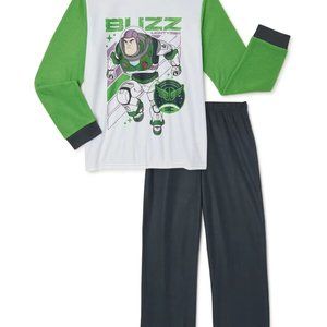 NEW BUZZ LIGHTYEAR FLANNEL PAJAMAS BOYS SIZE 10/12 DISNEY PIXAR NWT